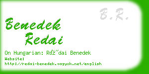 benedek redai business card